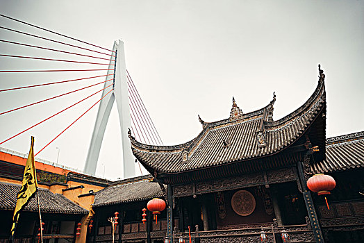 重庆,桥,老,房子