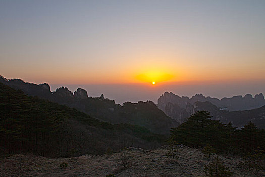 黄山,自然风光,日出日落