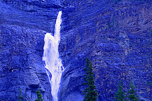 瀑布,幽鹤国家公园,不列颠哥伦比亚省,加拿大