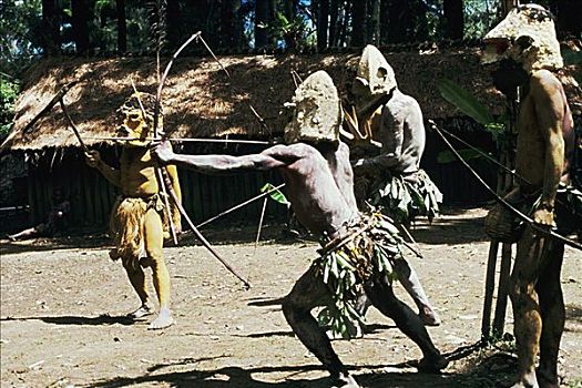 巴布亚新几内亚,中部高地,服饰,弓箭