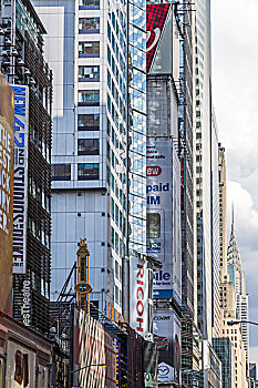墙壁,塔楼,广告,道路,曼哈顿中城,纽约