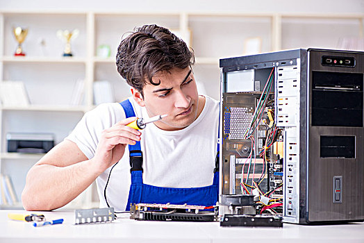 电脑硬件,修理,概念,技术人员
