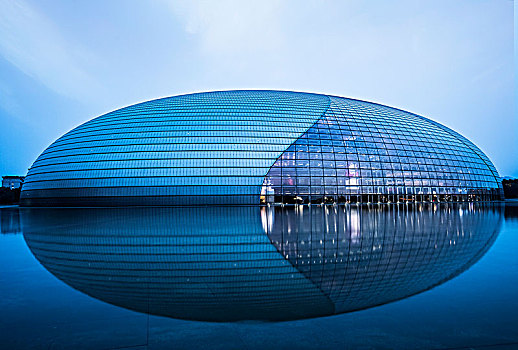 国家大剧院,北京夜色,城市夜景