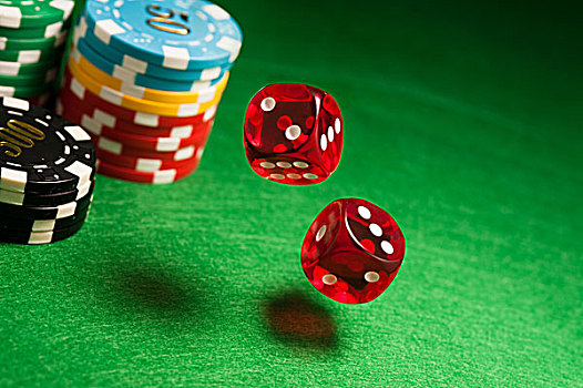 红色,骰子,赌场,桌子