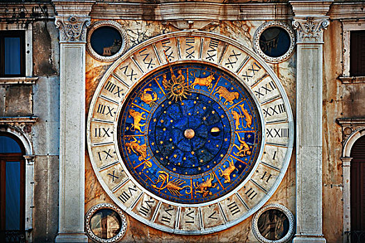 钟表,占星,古建筑,圣马可广场,威尼斯,意大利