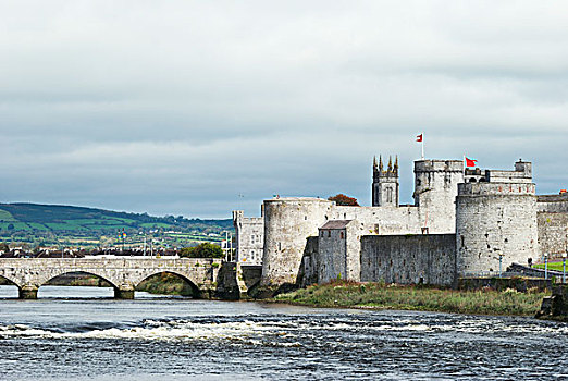 国王,城堡,河,爱尔兰