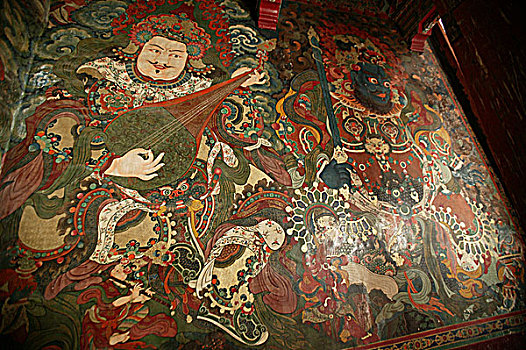 西藏拉萨布达拉宫壁画