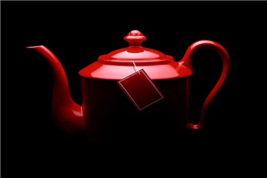 红色,茶壶,黑色背景,背景