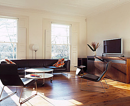 黑色,皮革,复古,扶手椅,沙发,客厅,经典,氛围