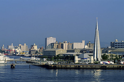 日本,广岛,城市,港口