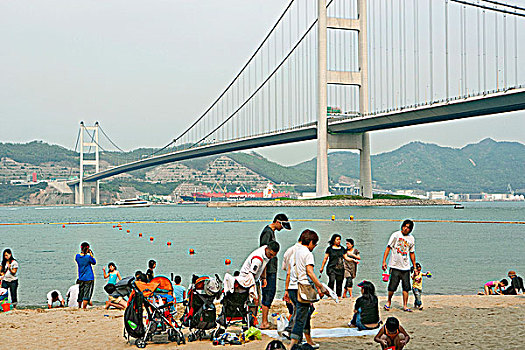 人,公园,岛屿,海滩,香港