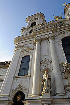 低视角的教堂,格拉茨,施蒂利亚州,奥地利