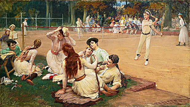 草坪,网球
