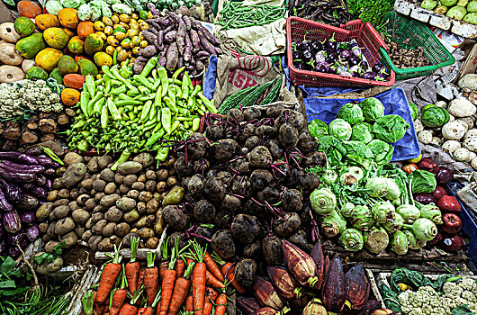 果蔬,奴娃拉伊利雅,市集,中央省,斯里兰卡,亚洲