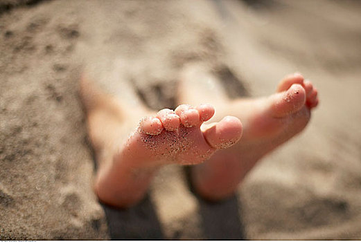 脚,沙子