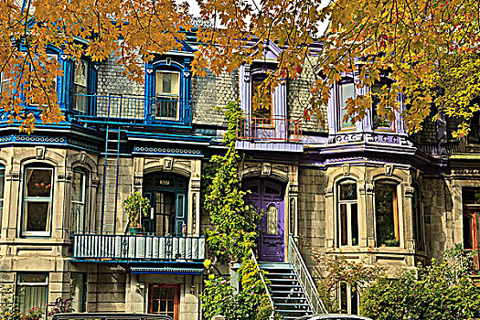 加拿大,魁北克,圣路易斯,维多利亚式房屋