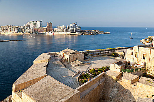 瓦莱塔市,首都,马耳他,世界遗产,风景,西部,城墙,棱堡,港口,欧洲,南欧