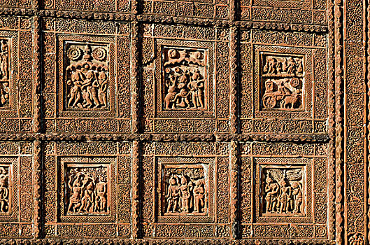 赤陶,庙宇,地区,西孟加拉,印度