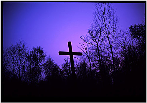 十字架,夜晚