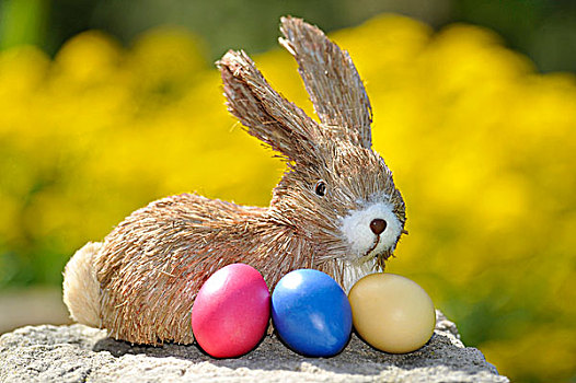 复活节兔子,雕塑,浅色,复活节彩蛋