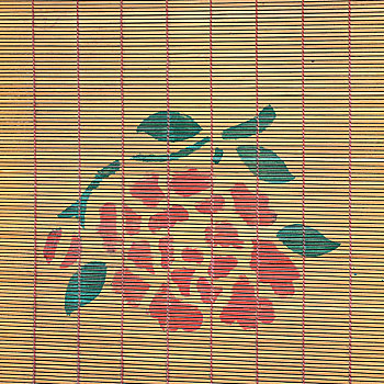 花,低劣,风格,竹子,帘,背景