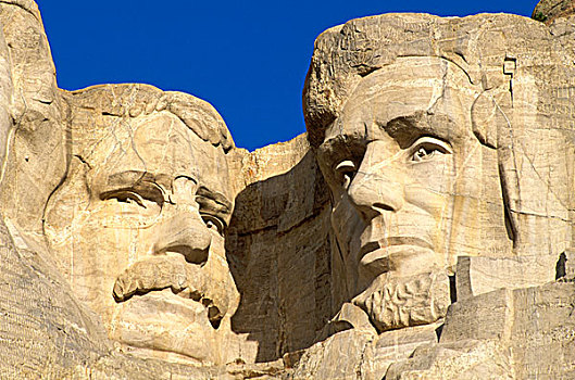 晨光,罗斯福,林肯,脸,拉什莫尔山,拉什莫尔山国家纪念公园,南达科他