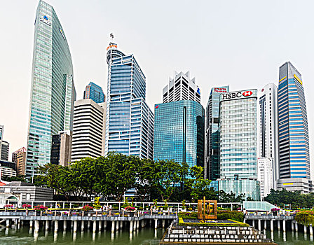 摩天大楼,金融中心,金融区,新加坡,亚洲