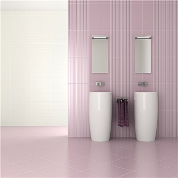 紫色,现代,浴室,一对,盆