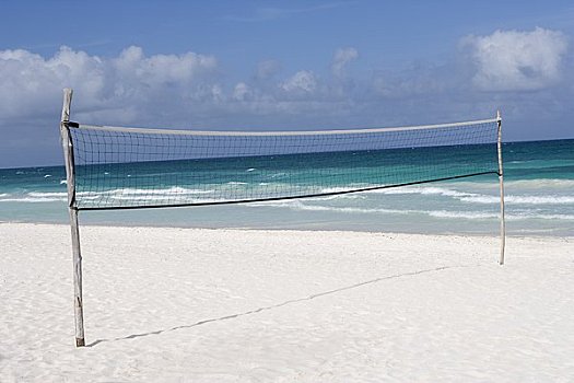 排球网,海滩,墨西哥