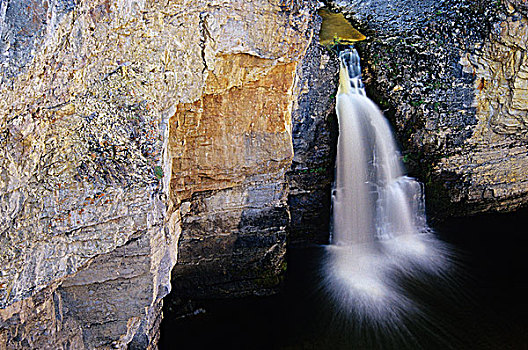 瀑布,靠近,加拿大西北地区,加拿大