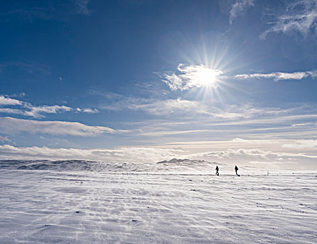 旅游,冰岛高地,挨着,环路,冬天,风暴,晴朗,天气,状况,大幅,尺寸