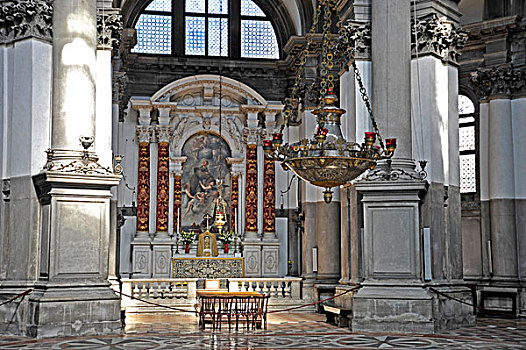 圣坛,教堂,玛丽亚,行礼,威尼斯,意大利,欧洲