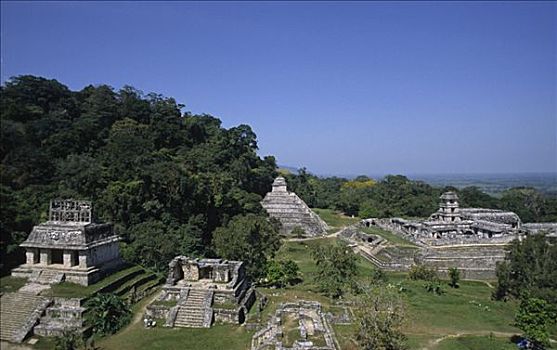 庙宇,帕伦克,恰帕斯,墨西哥,北美