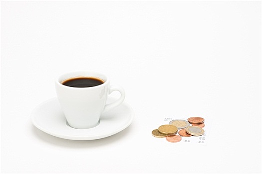 咖啡杯,钞票