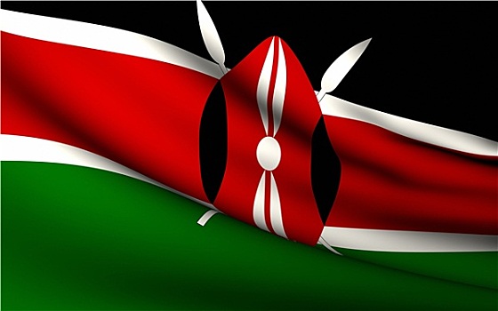 飞,旗帜,肯尼亚,国家,收集