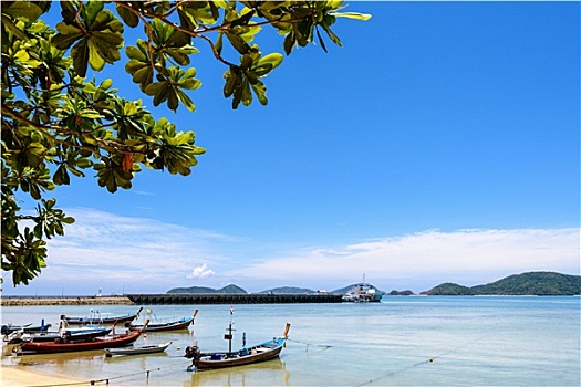 海洋,靠近,桥,码头,岬角,普吉岛,泰国