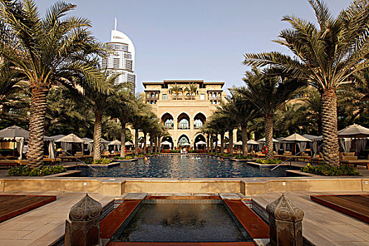 宫殿,酒店,古城,迪拜,奢华,局部,市区,阿联酋,中东