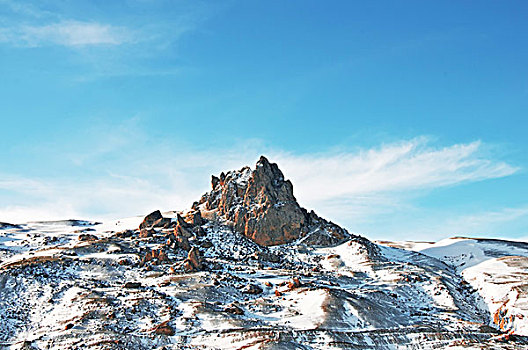 高山,雪,冬天