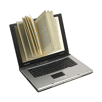 书本,笔记本电脑,显示屏