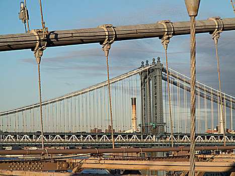 曼哈顿大桥,风景,布鲁克林,桥,纽约,美国,北美