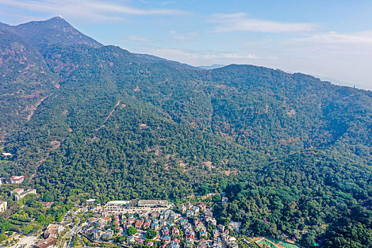 航拍福建福州鼓山风景名胜区