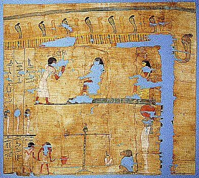 特写,亚麻布,古埃及,第十八王朝