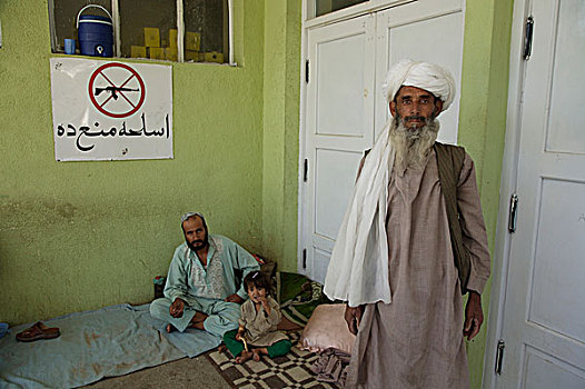 阿富汗,男人,孩子,地区性,医院,坎大哈,城市,只有,进入,钟点,六月,2007年