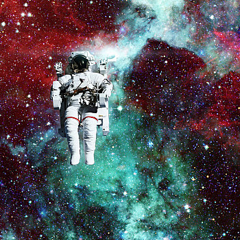 宇航员,天空,星云,背景