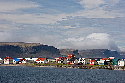 冰岛,小镇,西部,岸边