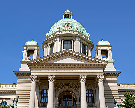 塞尔维亚,国会大厦,房子,议会,贝尔格莱德,欧洲