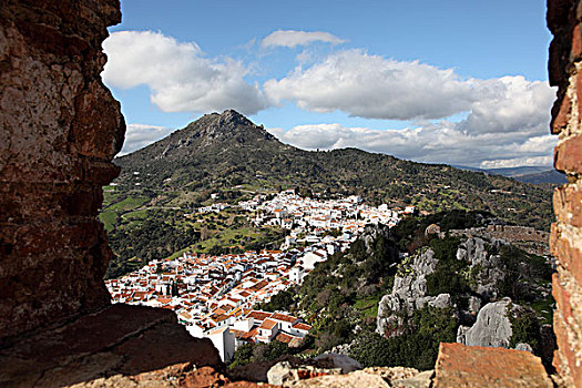 风景,上方,安达卢西亚,乡村,西班牙