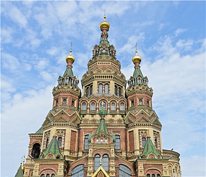 教堂,彼得夏宫,彼得斯堡,俄罗斯
