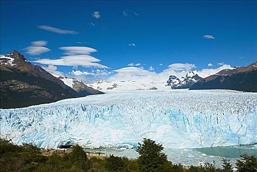 冰河,围绕,山峦,莫雷诺冰川,阿根廷,国家公园,阿根廷湖,卡拉法特,巴塔哥尼亚