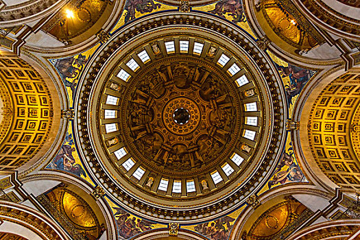 内景,圆顶,圣保罗大教堂,伦敦